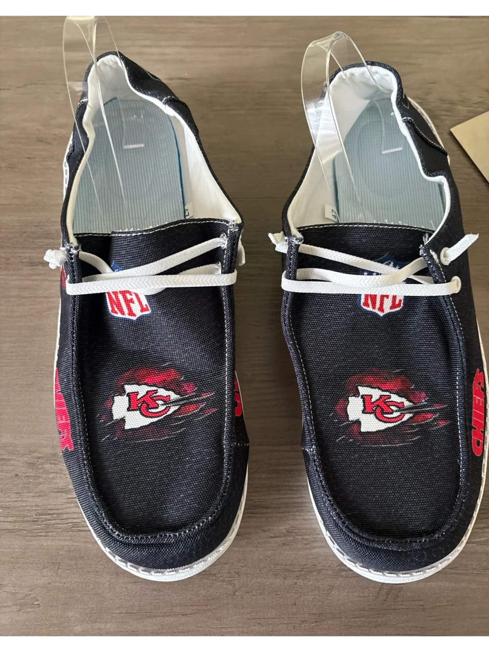 Kansas City Chiefs NFL Slip-On Casual Shoes Men’s EU 47 US 13 NWOT Fan Shoes